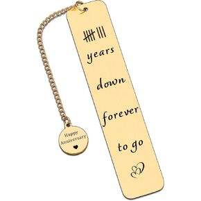 8 Year Anniversary Bronze Gifts for Women Men Her Him 8th Anniversary Wedding Gifts for Wife Husband Couples Boyfriend Girlfriend Happy 8th Anniversary Wedding Bookmark Eight Years Bronze Gift Ideas