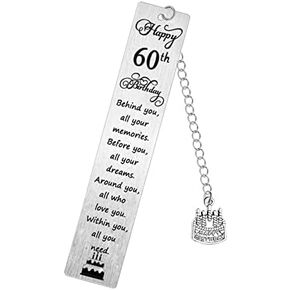 Happy 60th Birthday Bookmark Men Women Inspirational Bookmark 60 Birthday Gifts for Dad Mom Uncle Aunt Friend Behind You All Your Memories Bookmark