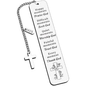 Baptism Gifts for Girl Boys, 2025 Christian Bookmarks for Women Men, First Communion Bookmarks Gifts for Girls Boys, Confirmation Gifts for Teen Girls, Catholic Bible for Women Religious Birthday Gift