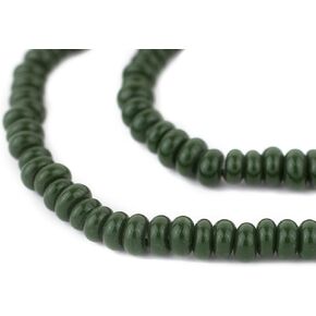 Rose Pink Glass Donut Beads - 24 Inch Strand of Indonesian Rondelle Java Glass Beads for Crafts & Jewelry Making - The Bead Chest