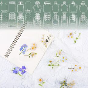 40 Pcs Large Size Bookmark, DIY Transparent Dried Flower Bookmark Set Flowers Page Clips Bookmarks Handmade Dried Flowers Bookmarks Pressed Flower kit for Book Lovers Friends Birthday Bless
