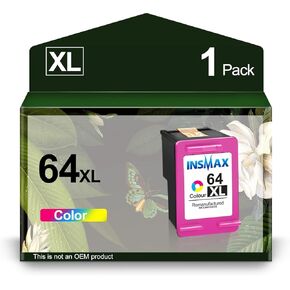 64XL Color Ink Cartridge Replacement for HP 64 XL 64 Work for Envy Photo 6252 6255 7855 7858 7800 7100 7158 7164 7155 7120 Tango Series Printer (1 Color)