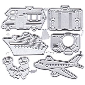 Steamship Die Cut for Card Making, Planes Metal Cutting Dies Congratulations Die Cuts Happy Birthday Embossing Stencils Template for DIY Scrap-Booking Decor Wedding Birthday Blessing Card
