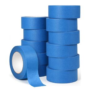 Painter's Tape 12 Rolls (Totaling 660 Yards) 1.88 inches x 55 Yards Blue Masking Tape for General Purpose Wall Painting, Home Improvement
