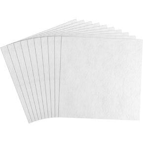 10 Pcs Felt Fabric, 12" x 12" White Felt Sheets Fabric Squares Soft Sheets for Crafts Fall Non-Woven Paper for Party Holiday Greeting Festival DIY and Sewing Projects
