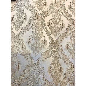 Damask Upholstery and Drapery, Jacquard Fabric Sold by The Yard (Dawn)