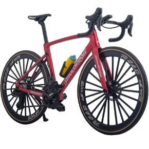 1:8 Scale Alloy Racing Bike Toy Bicycle Model Road Bike Toy Road Bike Miniature Cake Topper Desktop Decoration Crafts for Cycling Lovers Bike Racers Athletes Children (Black)