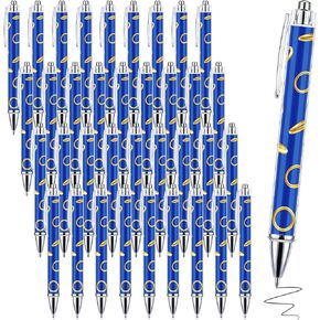 36 Pcs Blue Hedgehog Gold Ring Ballpoint Pens Video Game Party Gifts Bulk Click Gel Pens with Black Ink Fun Cartoon Party Favor for Students Back to School Birthday Gifts Class Awards