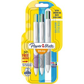 Paper Mate InkJoy Quatro Retractable Ballpoint Pens, Medium Point, Business Colors, 12 Count