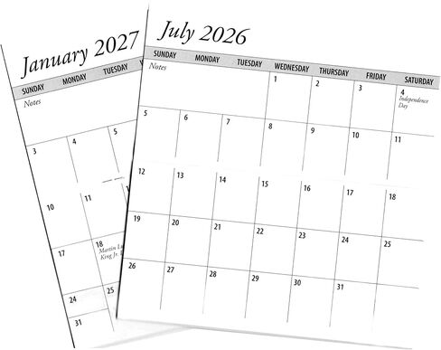 مخطط تقويم الجيب لمدة عامين مع لوحة ملاحظات مجانية ، الحياة البرية والحيوانات (Koala Bears ، 2026-2027) in Kuwait