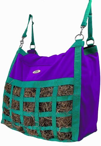 Paris Tack Supreme Slow Feed Top Load Hay Bag with Super Tough Bottom and 6 Month Warranty (Black and Pink) in Kuwait