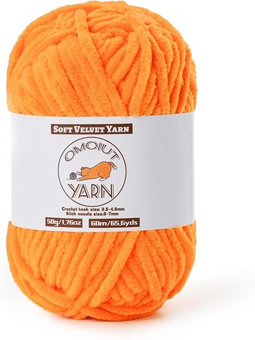 Fluffy Velvet Yarn for Crocheting, Chunky Chenille Baby Blanket Yarn for Crocheting, Soft Fuzzy Puzzle Yarn for Knitting, 50g/1.77oz Bulky Thick Amigurumi Crochet Yarns（Pink） in Saudi Arabia