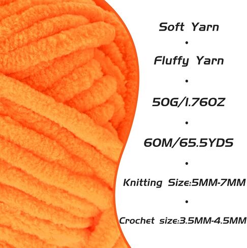 Fluffy Velvet Yarn for Crocheting, Chunky Chenille Baby Blanket Yarn for Crocheting, Soft Fuzzy Puzzle Yarn for Knitting, 50g/1.77oz Bulky Thick Amigurumi Crochet Yarns（Pink） in Saudi Arabia