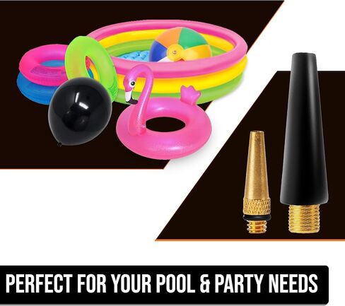 Bike Valve Adapter Kit (Pack of 10 Valves + 6 Caps + 2 Ball Pump Needle) - Presta Valve, Dunlop Valve, Schrader Valve Bike adapters - Sports Ball Inflation Needle – by Mobi Lock in Kuwait