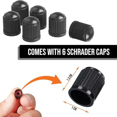 Bike Valve Adapter Kit (Pack of 10 Valves + 6 Caps + 2 Ball Pump Needle) - Presta Valve, Dunlop Valve, Schrader Valve Bike adapters - Sports Ball Inflation Needle – by Mobi Lock in Kuwait