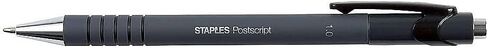 STAPLES Postscript Retractable Ballpoint Pens, Medium Point, Black Ink, 36/Carton (18262-CCVS) in Saudi Arabia