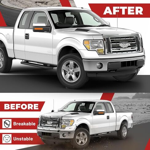 HECASA Front Grille Compatible with 2009-2014 Ford F150 XL Model Bumper Painted Black Shell and Insert Grille Assembly Guard Cover Replacement for 9L3Z8200A FO1200510 in Saudi Arabia