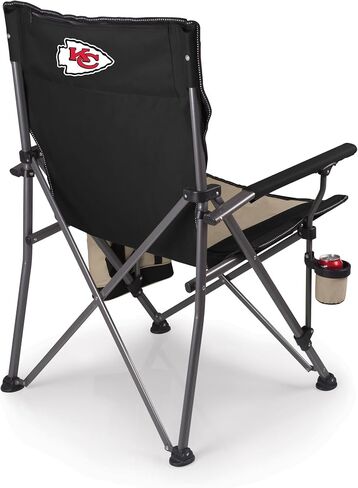 مبرد Big Bear XXL من PICNIC TIME، شاطئ عالي التحمل، كرسي تخييم بسعة 500 رطل مع حقيبة حمل، شعار فريق NFL، مقاس واحد، أسود in Saudi Arabia
