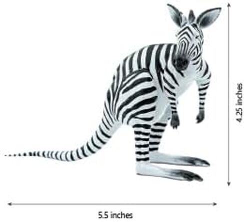 Randimals Zebra Style تمثال Kangaroo Toy 5 "، لعبة Action Action Action Hard Premium ، صديق هجين يشجع المغامرة والخيال in Kuwait