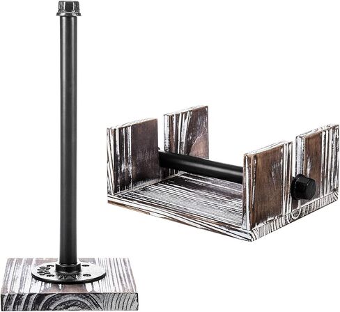 MyGift Wall-Mounted Paper Towel Holder Under Cabinet Hanging Dish Towel Rack and Paper Towel Dispenser with Industrial Metal Pipe in Saudi Arabia