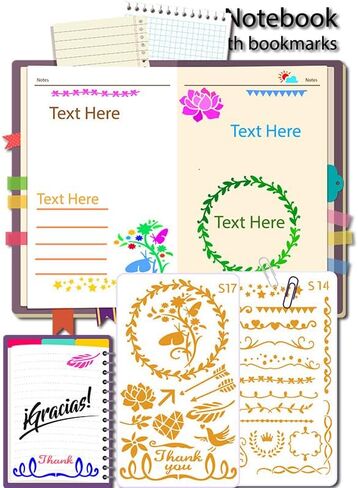 Letter & Number Stencils with Transparent Storage Box, 38 Pc Reusable Journal Stencils for Painting & Journaling, 4 x 7 in Alphabet Template for DIY Art, Drawing, Spray, Graffiti &Calligraphy in Saudi Arabia