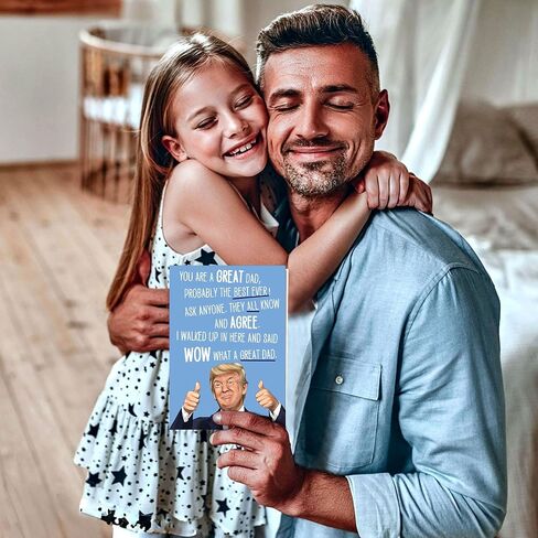 Trump Fathers Day Card - Greatest Dad Ever, Funny Fathers Day Card from Kids, Wife, Trump Fan Happy Father's Day Cards, Funny Father's Day Cards From Daughter, Son, Best Father Day Gift in Kuwait