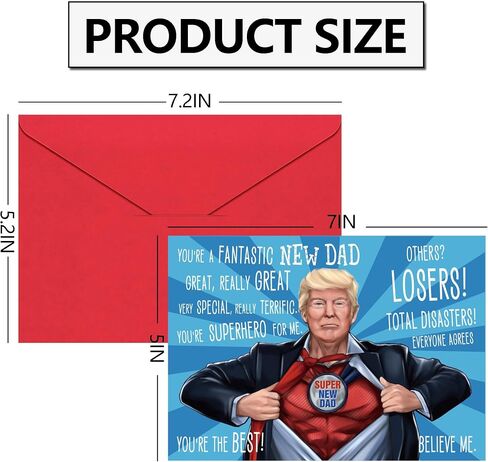 Trump Fathers Day Card - Greatest Dad Ever, Funny Fathers Day Card from Kids, Wife, Trump Fan Happy Father's Day Cards, Funny Father's Day Cards From Daughter, Son, Best Father Day Gift in Kuwait