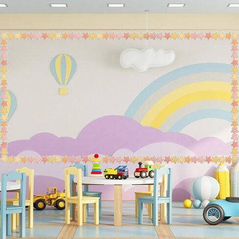 Zonon 65 Feet Bulletin Board Borders Colorful Bulletin Board Trim Border for Back to School Classroom Decor(Paint Splatter) in Saudi Arabia