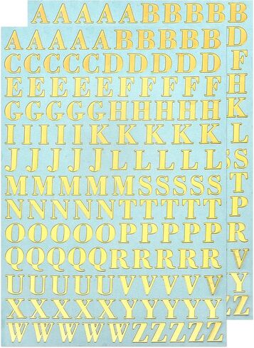 MECCANIXITY 2 Sheets Letter Resin Stickers 3D Small A to Z Gold Mini Alphabet Sticker Metallic Glitter Alloy Uppercase for Resin Nail Scrapbooking 9mm in Saudi Arabia