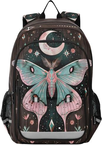 ALAZA Skeleton Skull Pink Flowers School Backpacks Travel Laptop Bag Kids Bookbag for Girls Boys Teens Women Men in Saudi Arabia