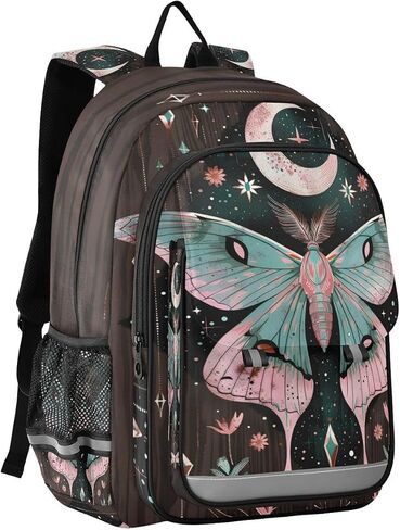 ALAZA Skeleton Skull Pink Flowers School Backpacks Travel Laptop Bag Kids Bookbag for Girls Boys Teens Women Men in Saudi Arabia
