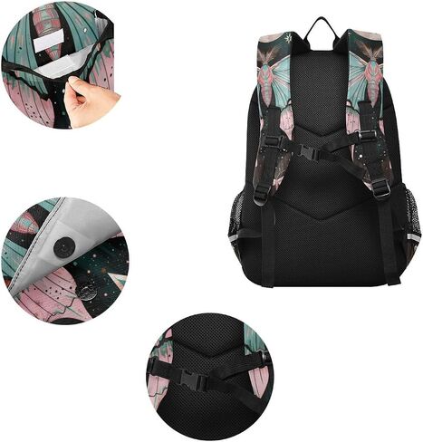 ALAZA Skeleton Skull Pink Flowers School Backpacks Travel Laptop Bag Kids Bookbag for Girls Boys Teens Women Men in Saudi Arabia