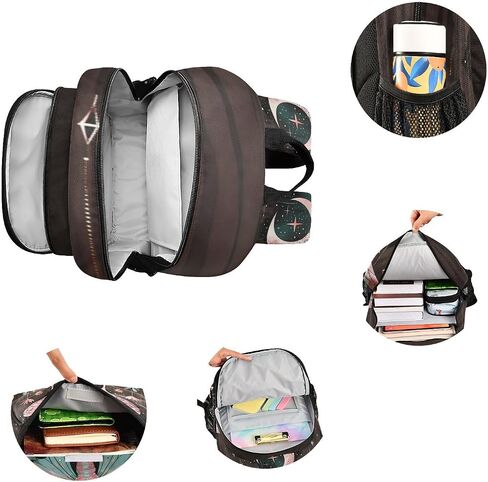 ALAZA Skeleton Skull Pink Flowers School Backpacks Travel Laptop Bag Kids Bookbag for Girls Boys Teens Women Men in Saudi Arabia
