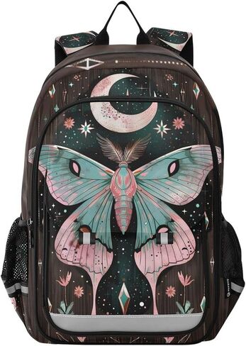 ALAZA Skeleton Skull Pink Flowers School Backpacks Travel Laptop Bag Kids Bookbag for Girls Boys Teens Women Men in Saudi Arabia