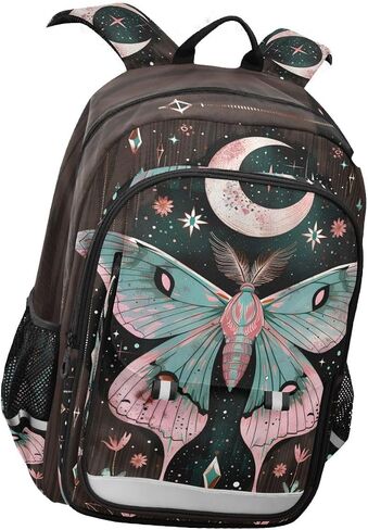 ALAZA Skeleton Skull Pink Flowers School Backpacks Travel Laptop Bag Kids Bookbag for Girls Boys Teens Women Men in Saudi Arabia