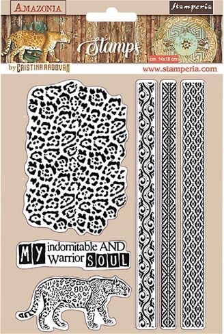 Stamperia HD Natural Rubber Stamp 14x18 cm - Amazonia Tribals in Saudi Arabia
