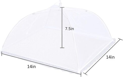 4Pack Mesh Food Covers 17inch, Outdoor Food Covers, Picnic Accessories, BBQ & Parties Food Tent, Fruit Cover (Net yarn white) in Saudi Arabia