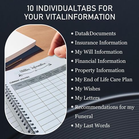 MARCSONNIA End-of-life Planning Notebook, End of Life Planner Organizer Binder, Sorry It's Your Problem Now Because I'm Dead, Death Notebook Estate Planning Organizer in Saudi Arabia