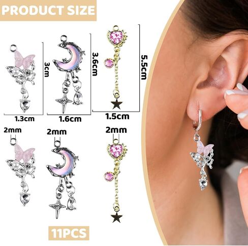 Alloy Charms for DIY Crafts Keychain Bracelet Pendant Necklace Earring Jewelry Making Supplies in Saudi Arabia