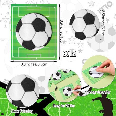 36 Pcs Soccer Party Favors Set Funny Sport Inspirational Team Gifts Set 12 Ballpoint Pens 12 Adjustable Bracelets 12 Sticky Notes for Sports Birthday Party Gifts Supplies Decors in Saudi Arabia