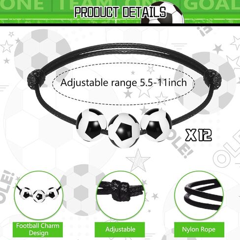36 Pcs Soccer Party Favors Set Funny Sport Inspirational Team Gifts Set 12 Ballpoint Pens 12 Adjustable Bracelets 12 Sticky Notes for Sports Birthday Party Gifts Supplies Decors in Saudi Arabia