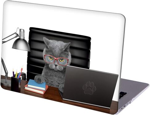 Case Compatible with MacBook Pro 13 inch, Hard Protective Shell with Keyboard Cover (M1 A2338 A2289 A2251 A2159 A1989 A1706 A1708, 2016-2020 Release) - Business Cat English Short Hair in Kuwait