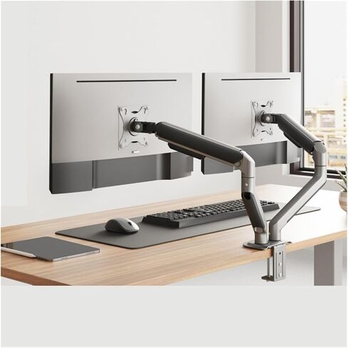 Monitor Stand Dual-Screen Computer Robotic arm Desktop Telescopic Rotating Heightening Base E350 9KG Load-Bearing(Gray) in Saudi Arabia