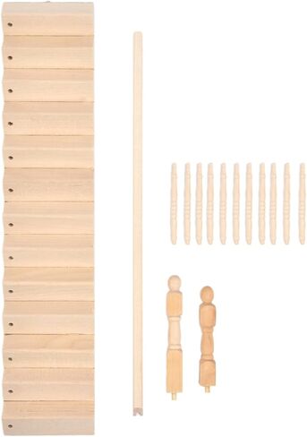 Topyond 1:12 Scale Dollhouse Stairs ، Wood Wood Miniature Staircase مع زوايا مستديرة لامعة ، درج DIY مسبقًا للحرف اليدوية والعروض المصغرة (مسند الذراع الأيمن) in Saudi Arabia