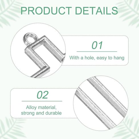10-Pack Open Bezels for Resin, Cross Shape Open Back Bezel Pendants for Resin Jewelry Making/DIY Earrings Necklace, Alloy Hollow Frame Pendants [Gold Tone] in Saudi Arabia