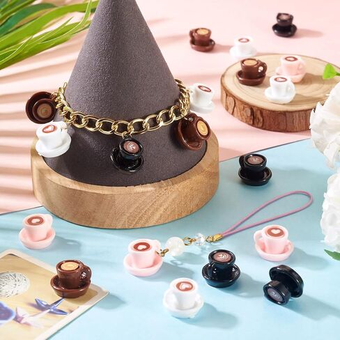 Cheriswelry 24Pcs Mini Coffee Cups Resin Coffee Miniature Ornaments Drink Tableware Dollhouse Accessories 14x23mm for Kitchen Play Party Garden Tableware Decorations in Saudi Arabia