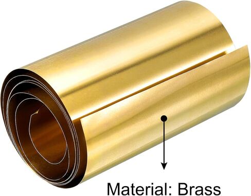 uxcell Brass Sheet Roll, 3Pcs 0.1x20x1000mm Brass Foil Roll Brass Strip Gold for Crafts, Electrical Repairs, Grounding in Saudi Arabia