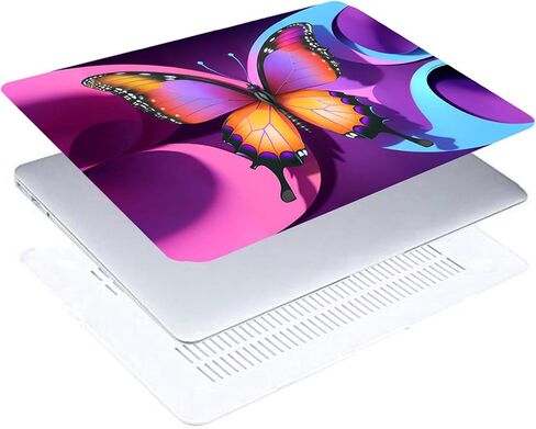 IVY Colored Butterfly Design Case for MacBook Air 13 inch with M3 Chip A3113 M2 A2681 with Keyboard Cover - G in Saudi Arabia