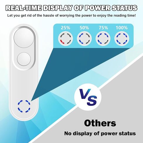 RF Remote Control Page Turner for Kindle Paperwhite Oasis Scribe Kobo, Kindle Accessories for eReaders, Remote Camera Shutter and Video, iPhone iPad Android Tablets Reading Novels Comics Blue in Saudi Arabia