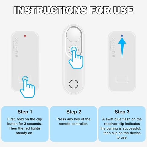 RF Remote Control Page Turner for Kindle Paperwhite Oasis Scribe Kobo, Kindle Accessories for eReaders, Remote Camera Shutter and Video, iPhone iPad Android Tablets Reading Novels Comics Blue in Saudi Arabia